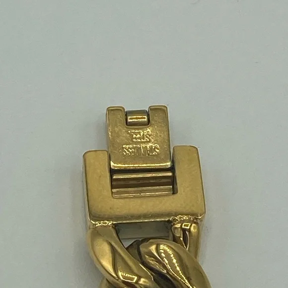 14k Yellow Gold Plated Stainless Steel Cuban Link Chain Necklace 10-12mm 18" 20" - Picture 3 of 4